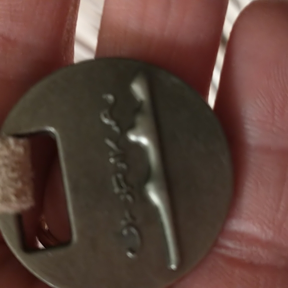 Ulrika Woman's Light Cream Leather and Polyester Handbag - Picture 3 of 9